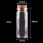 Glasbehälter & Flaschen | 24 Stück 20ml 50ml 65ml 90ml Kleine Glasflaschen mit Korkstopfen – Leere Gewürzflaschen, Glasgefäße, Geschenk-Craft Vials | von HUDITOOLS | 1 PC