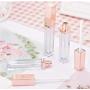 XINGZI 6PCS 5ML 0.17Oz Clear Empty Lip Gloss Tubes Reusable Lip Balm Bottles Containers with Rose Gold Screw Lids DIY Cosmetic Containers Supplies for Lip Samples DIY Makeup Travel