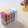 Kitchen Seasoning Organizer Box Set 6 Pieces Separable Condiment Storage Container Jars Clear Seasoning Rack Spice Pots