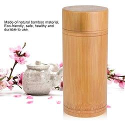 Protable Wooden Tea Jar, Bamboo Tea Jar Storage Holder Container Box for Storage Coffee Beans Nuts Spices(Large)