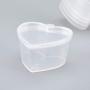ROSENICE 50PCS 50ML Plastic Clear Spice Jars Heart Shaped Leak Proof Spice Storage Container with Lid