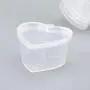 ROZENICE 50 Stück Herzförmige Kunststoff-Gewürzbehälter, 50 ml, durchsichtig, wasserdicht, mit Deckel
