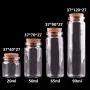Glasbehälter & Flaschen | 24 Stück 20ml 50ml 65ml 90ml Kleine Glasflaschen mit Korkstopfen – Leere Gewürzflaschen, Glasgefäße, Geschenk-Craft Vials | von HUDITOOLS | 1 PC