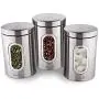 Homiu Silberne Kaffeepulver- und Teesüßstoffbehälter Set 3er-Set
