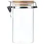 Bouteille de Rangement en Verre AUYE, Conteneur à Café et pour Aliments de Cuisine avec Couvercle en Bois Étanchéifié (1,18 L) Bouteille de Rangement en Verre AUYE, Conteneur à Café et pour Aliments de Cuisine avec Couvercle en Bois Étanchéifié (1,18 L)