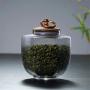 Tea Jar Kitchen Tea Storage Bottles Glass Candy Jars With Cork Lid Spices Sugar Coffee Container Receive Organizer Cans Gadgets A