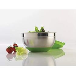 Mastrad Stainless Steel Bowl, Green Non-Slip Base