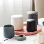 Classic Matte Pure Color Ceramic Sugar Bowl Large Capacity Salt Pot Pepper Storage Jar Seasoning Pot Container Spice Condiment Box with Lid for Kitchen(Green)