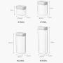 Airtight Food Storage Canister Transparent Square,Storage Jars Plastic With Bottle Cover Lock Buckle Design,Cereal Storage Containers Superimposable,Save Space,Durable,1200ML