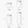 Luftdichte Lebensmittelbehälter, transparente quadratische Glaskaraffen mit Verschlussdeckel, Verschlusshaken Design, für Müsli-Aufbewahrung, platzsparend, robust, 700 ml
