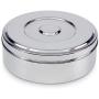 Zinel Spice Box/Masala Dabba with 7 Comparments and 2 Stainless Steel Lid, 22 cm, Silver