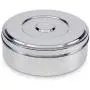 Boîte à épices Zinel/Masala Dabba avec 7 compartiments et 2 couvercles en acier inoxydable, 22 cm, argent. Boîte à épices Zinel/Masala Dabba avec 7 compartiments et 2 couvercles en acier inoxydable, 22 cm, argent.