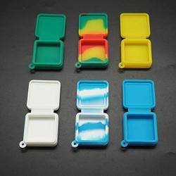 | Storage Bottles & Jars | 6pcslot colorful silicone siamese square box 9ml no stick for wax dab oil FDA approved silicone jar | by HUDITOOLS | 1 PCs