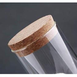 Clear Glass Canister Jar Bottle Treat Tea Storage Container with Cork suit for Kitchen Decoration