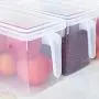 Kühlschrank Lagerbox Transparente Behälter Organizer Versiegelte Lebensmittel Früchte - Gläser Boxen Flaschen Gläser Boxen Störtezeuger Lagereinheit Kühlschrank Rechteckige Lagereinheit