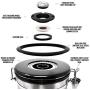 Coffee Boss Coffee Canister, Large Stainless Steel Coffee Bean Storage Container (64floz), Ground Coffee Container Airtight Lid, CO2 Valve & Free Scoop, Best Storage for Fresh Coffee Beans - by Zulay