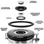 Coffee Boss Coffee Canister, Large Stainless Steel Coffee Bean Storage Container (64floz), Ground Coffee Container Airtight Lid, CO2 Valve & Free Scoop, Best Storage for Fresh Coffee Beans - by Zulay