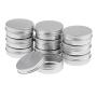 25pcs (20pcs× 60ml + 5pcs× 100 ml) Round Silver&Pink&Black Aluminum Metal Tins Storage Jars Containers with Secure Top Lids