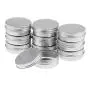 25 Stück (20 Stück x 60 ml + 5 Stück x 100 ml) Runde Silber-, Rosa- und Schwarze Aluminium Metalne Töpfe Behälter Behälter mit Sicheren Deckeln