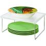 InterDesign Linus Pantry Shelving Unit, Kitchen Shelf Ideal for Ingredients, Jars and Utensils, Plastic, Clear, 30.5 x 25.5 x 15.2 cm
