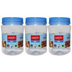 MILTON Crisp and Clear, Round Storage Pet Jars Set of 3 (500 ML)