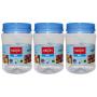 MILTON Crisp and Clear, Round Storage Pet Jars Set of 3 (500 ML)