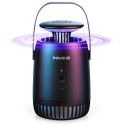 POWBUZZ Electric Bug Zapper for Indoor Home, Outdoor Patio – Electronic Mosquito Killer Lamp Flyswatter for Insect Control Inside, Bite Defense Outside – Kills Flying Gnats, Flies, Moths, Mosquitoes