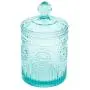 Ensemble Pioneer Woman Adeline 6 Pièces (Assortiment de Condiments) Turquoise + Pot à Biscuits en Verre Turquoise de Pioneer Woman