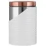 TÉLESCOPE TOWER T826001RW, Canistes, Acier Inoxydable, Blanc et Or Rose, 11,6 x 11,6 x 17 cm, Jeu de 3 TÉLESCOPE TOWER T826001RW, Canistes, Acier Inoxydable, Blanc et Or Rose, 11,6 x 11,6 x 17 cm, Jeu de 3