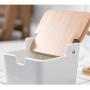TNKML Ceramic Seasoning Jar Seasoning Box Home Ceramic Cruet With Spoon Kitchen Sugar Salt Storage Box Seasoning Jar Tool Spice Container-Two