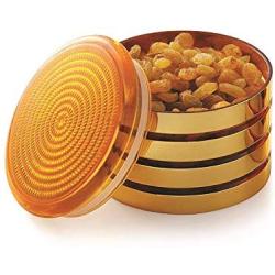 SATISFACTORY NATION 2 Pc Gift Set Mini Round Multi Purpose Jar/Small Containers with Airtight Lid Silicon Ring/Food Storage Box