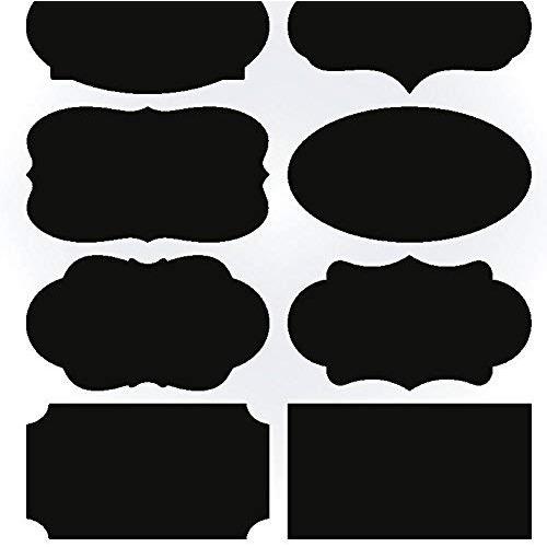 WinnerEco 40pcs Removal Jars Labeles Blackboard Stickers Chalkboard Lables for Kitchen, Pantry, Mason Jars, Wine Glasses