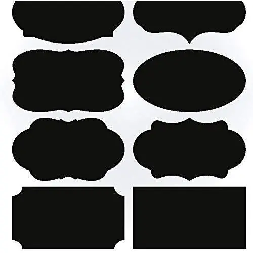 Bouteilles en verre, bocaux, étagères de cuisine : 40 étiquettes pour tableau noir/crayons<start_of_image> Bouteilles en verre, bocaux, étagères de cuisine : 40 étiquettes pour tableau noir/crayons<start_of_image>