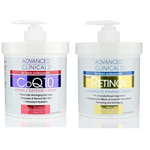 Advanced Clinicals Crème Raffermissante à la Vitamine A et Coenzyme Q10 - Ensemble de Soin 2 Pièces. 68 ml chacun. Advanced Clinicals Crème Raffermissante à la Vitamine A et Coenzyme Q10 - Ensemble de Soin 2 Pièces. 68 ml chacun.