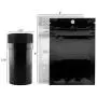 Rx Herb Jar Built-In Multi-Use Vacuum Seal Portable Storage Resistant Container, Black