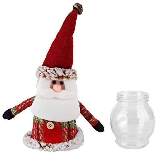 Christmas Candy Box, Cute Shape Christmas Candy Box Storage Cookie Jar Sugar Candy Container Christmas Parties Decoration Gift(Santa Claus)