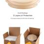 Tianhui Modern Design Airtight Food Storage High Borosilicate Glass Jar with Silicone Sealing Ring Wood Lid for Tea, Coffee, Spice and More (1200ML)