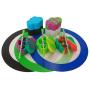 SZBS A Set Silicone Container Round Mat 22ml Cloud Shape Container Wax Oil Container Concentrate Storage Container Wax Silicone Jar With a Metal Rod (1)