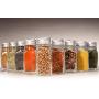 Estilo EST2880 Includes 14 Clear Glass Airtight Screw on Ti Complete Spice Jars Set, 4 oz