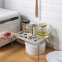 Quaanti Adjustable Kitchen Shelf Spice Storage Rack/Standing Rack/Kitchen Bathroom Bedroom Countertop Storage Organizer Spice Jars Bottle Shelf Holder Rack (Gray)