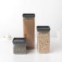 Brabantia 122385 Square Canister, Dark Grey