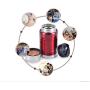 Stainless King 16 Ounce Food Jar with Folding Spoon, Cranberry (Red)