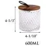 Bocal en verre sans plomb 1Pc, 600ml, avec couvercle en bois naturel, idéal pour stockage de nourriture, bonbons, biscuits, boîte à bijoux, pot de buffet. Bocal en verre sans plomb 1Pc, 600ml, avec couvercle en bois naturel, idéal pour stockage de nourriture, bonbons, biscuits, boîte à bijoux, pot de buffet.