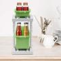 Storage Box, PP Kitchen Double Layer Spices Rack Seasoning Holder Storage Box for Kitchen Utensil Seasoning Jars(Green)