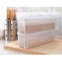 BRUIO Spaghetti Storage Box Noodle Container Airtight Rectangular Tall Food Storage Container Noodle Pasta Canister Jar 3PCS