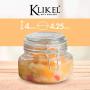 Klikel Square Glass Kitchen Storage Canister Jars - Crystal Clear Food Storage Jars with Clear Lid and Bail & Trigger Hermetic Seal - 16oz, (Set of 4)