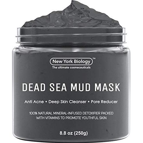 New York Biology Dead Sea Mud Mask for Face and Body - Spa Quality Pore Reducer for Acne, Blackheads and Oily Skin, Natural Skincare for Women, Men - Tightens Skin for A Healthier Complexion - 8.8 oz