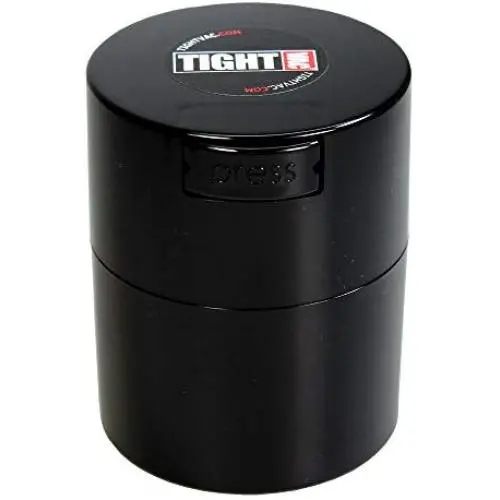 Tightvac - 1/2 oz to 3 ounce Airtight Multi-Use Vacuum Seal Portable Storage Container for Dry Goods, Food, and Herbs - Black Tightvac - 1/2 oz to 3 ounce Airtight Multi-Use Vacuum Seal Portable Storage Container for Dry Goods, Food, and Herbs - Black