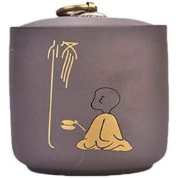 Ceramic Tea Storage Container Kitchen Storage Canister Jar for Candy Coffee - 9 x 10.5 cm/3.5 x 4.1 inches - 15