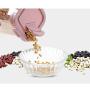 Lebensmittelbehälter Food Savers Lebensmittel-Aufbewahrungskasten Superimposable Getreidespeicher mit Deckel Plastikbehälter, Geschirrspüler, 3 Farben, 3 Größen (Farbe: A, Größe: 12,5 x 10,5 cm)